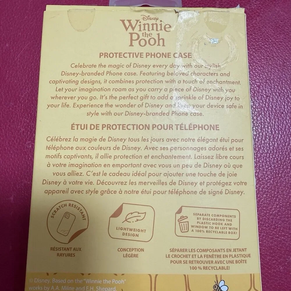 Disney Winnie The Pooh iPhone 13 / 14 / 15 Glitter Phone Case Honeypots Flowers
